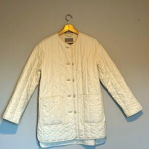 Everlane Cream Quilted Jacket